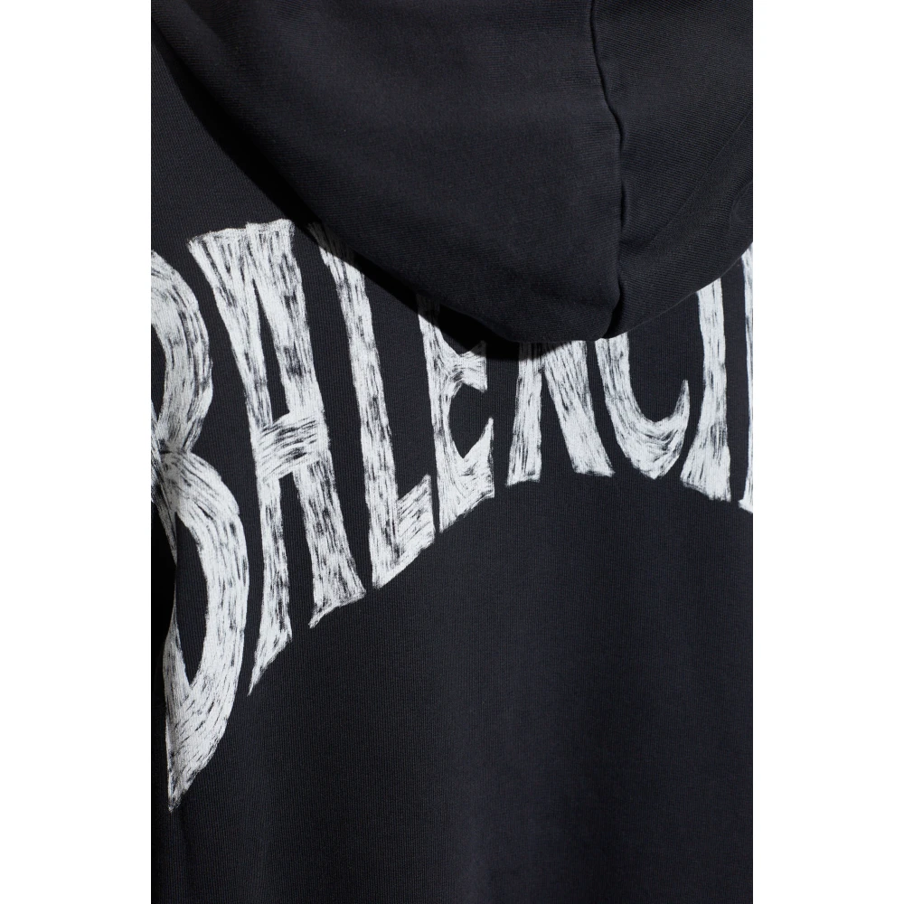 Balenciaga Oversized hoodie Black Heren