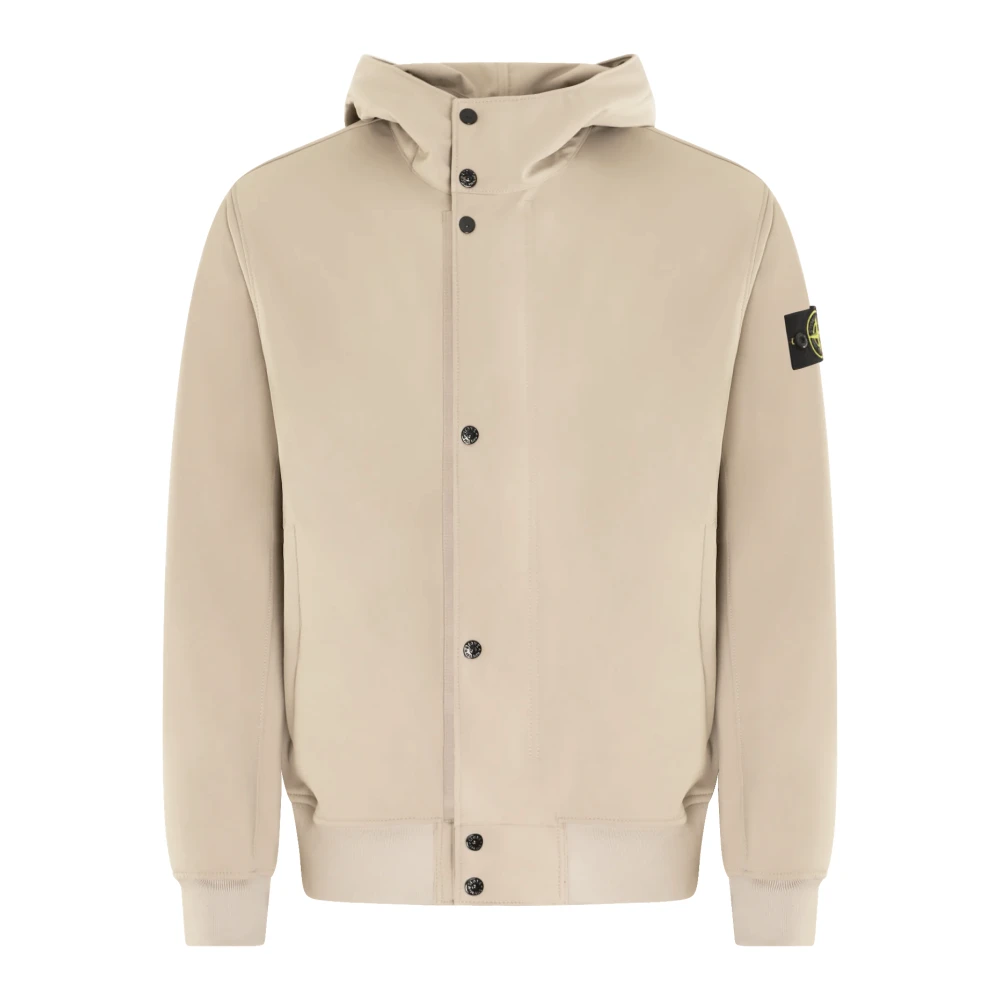 Stone Island Men's Beige Soft Shell Jacket In 2XL