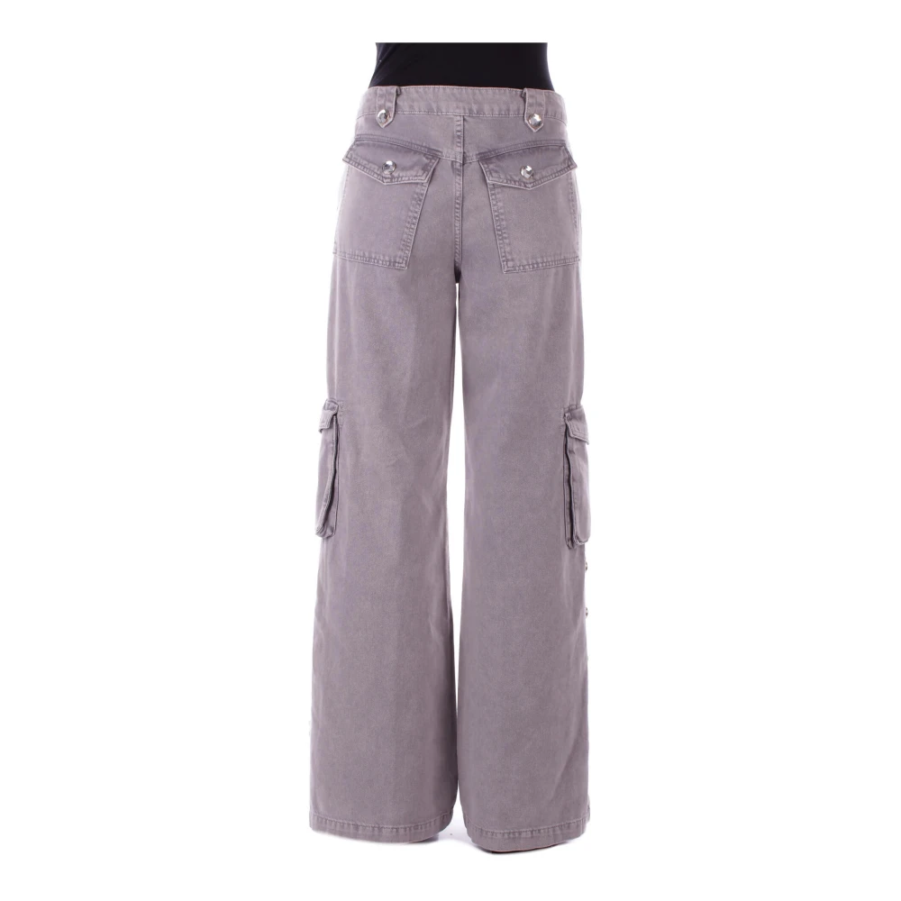 Blugirl Stijlvolle ritsbroek met strass-details Gray Dames