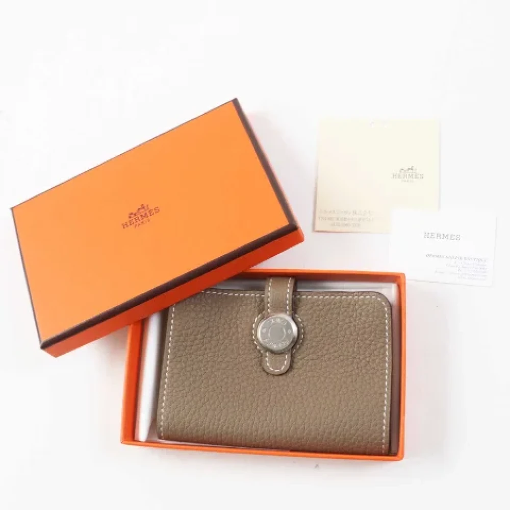 Hermès Vintage Pre-owned Leather wallets Brown Dames