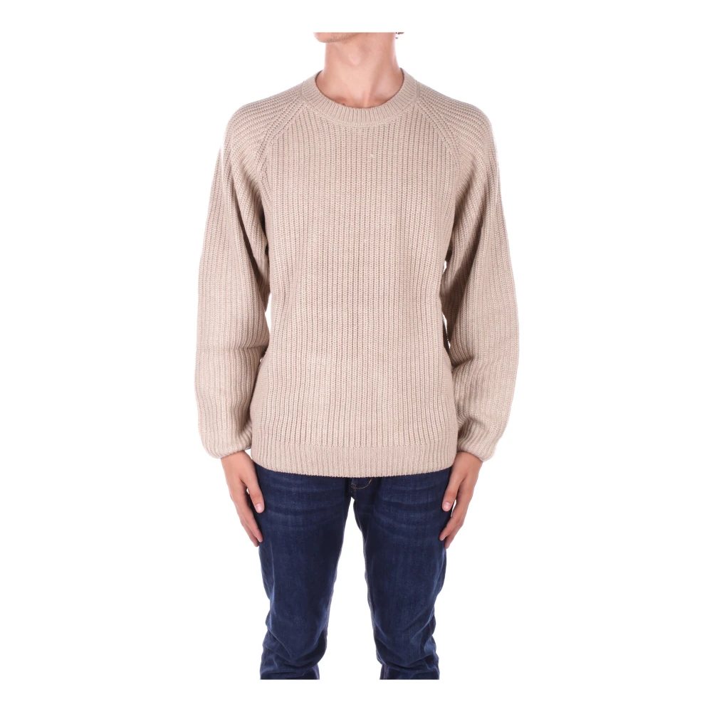 Carhartt WIP Logo Zij Sweater Gebreide Details Beige Heren