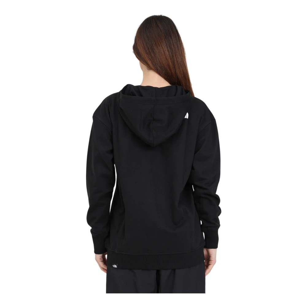 The North Face Zwarte hoodie met eenvoudige dome-rits Black Dames