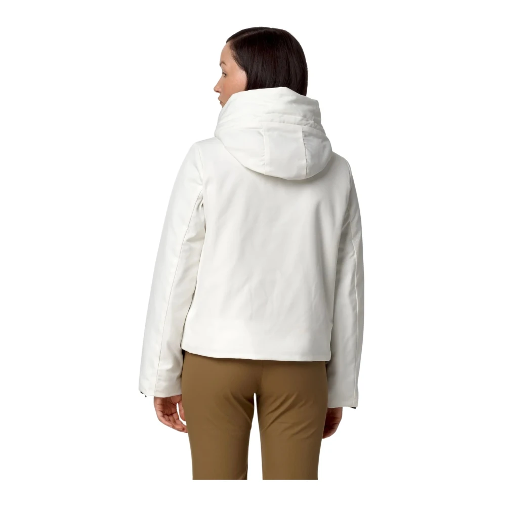 K-way Witte Gardenianatur Twill Bontjas White Dames