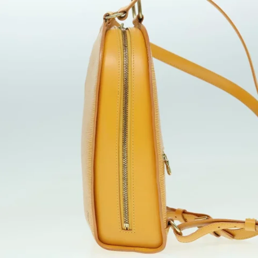 Louis Vuitton Vintage Pre-owned Leather backpacks Yellow Dames