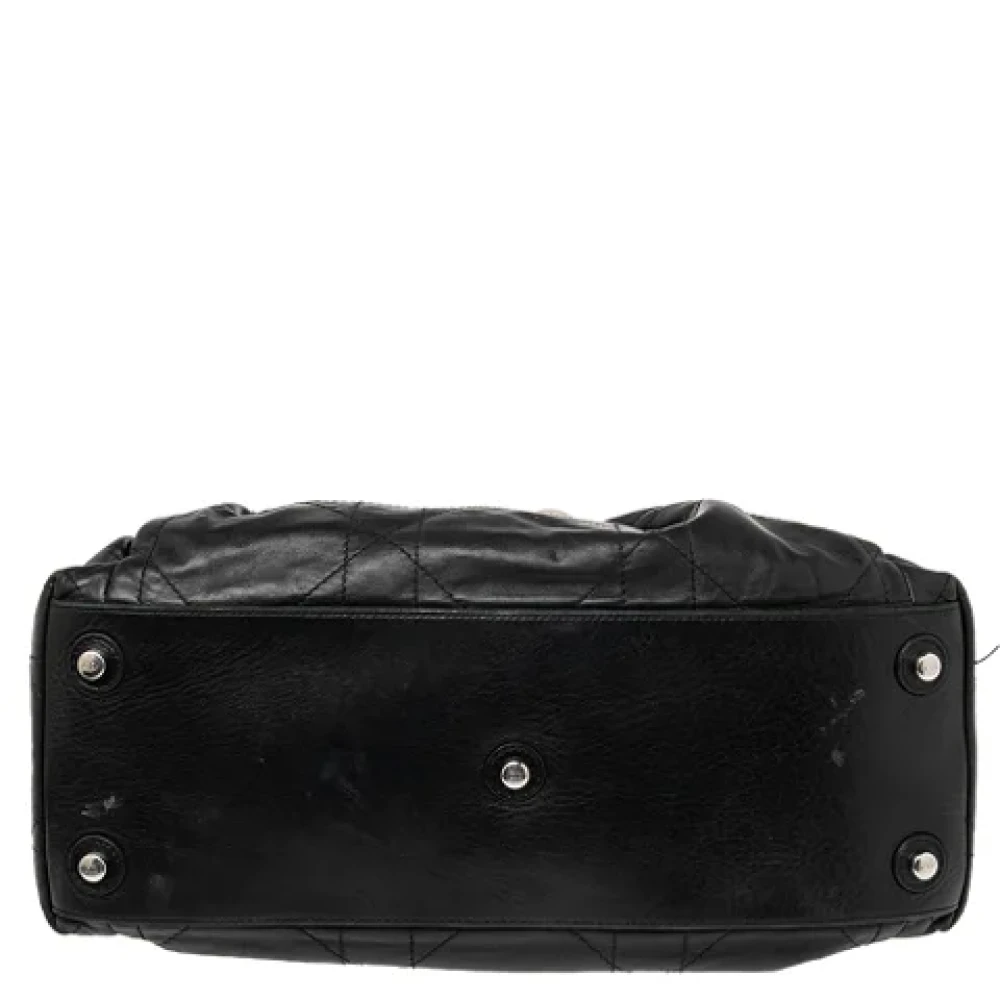 Dior Vintage Pre-owned Leather handbags Black Dames