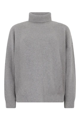 Oversized Tröja med Hög Krage