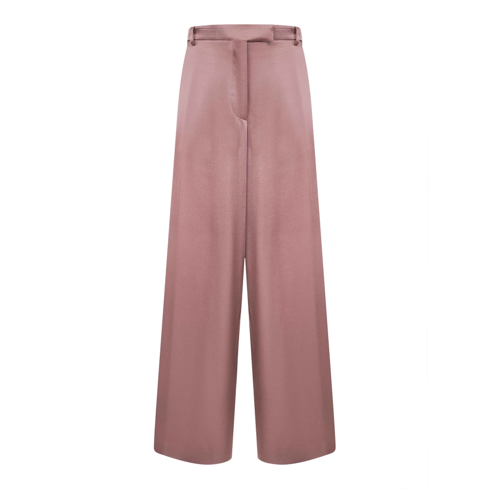 Dries Van Noten Women's Pink Wide Trousers - Xs - Trousers