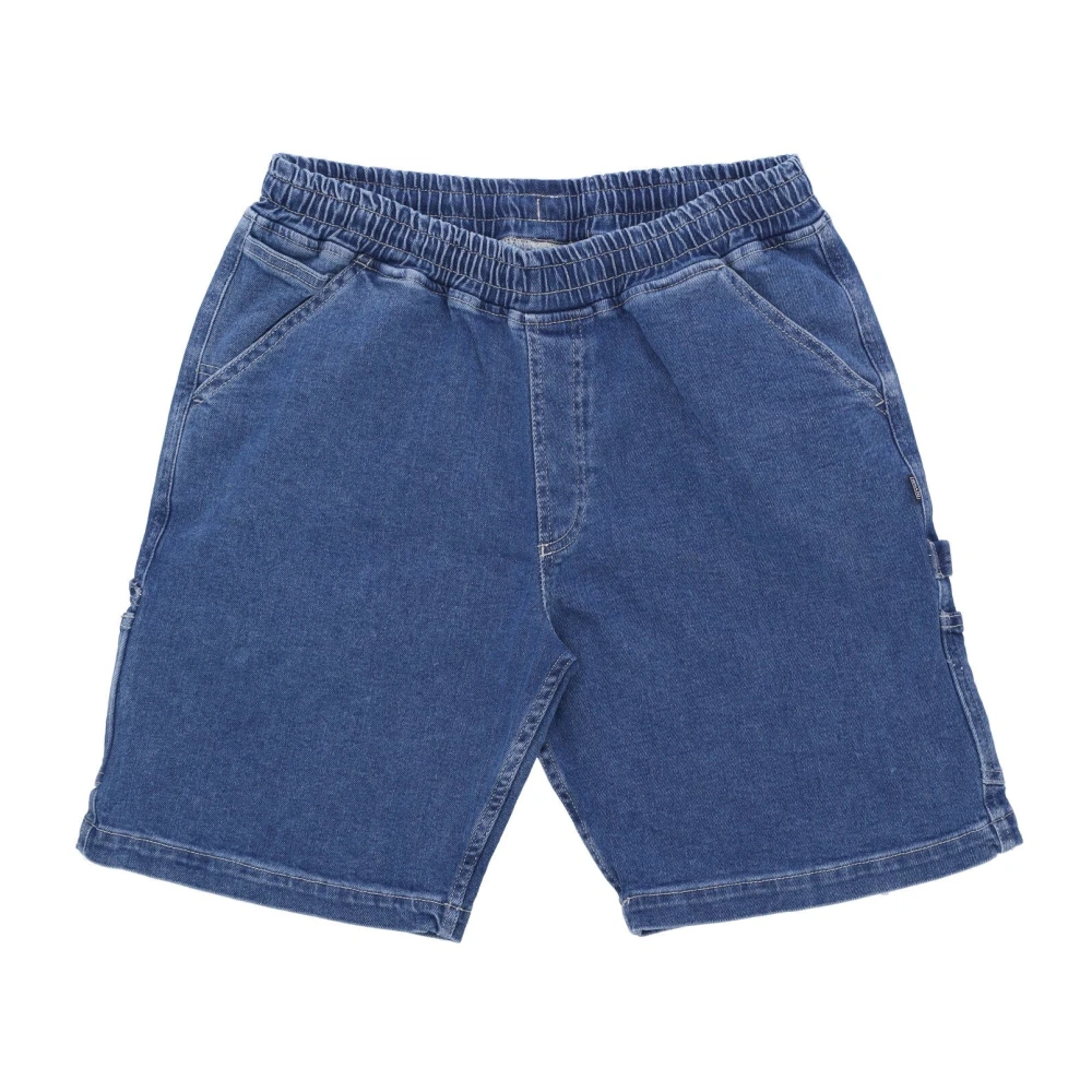 Dolly Noire Denim Carpenter Shorts met Gereedschapszakken Blue