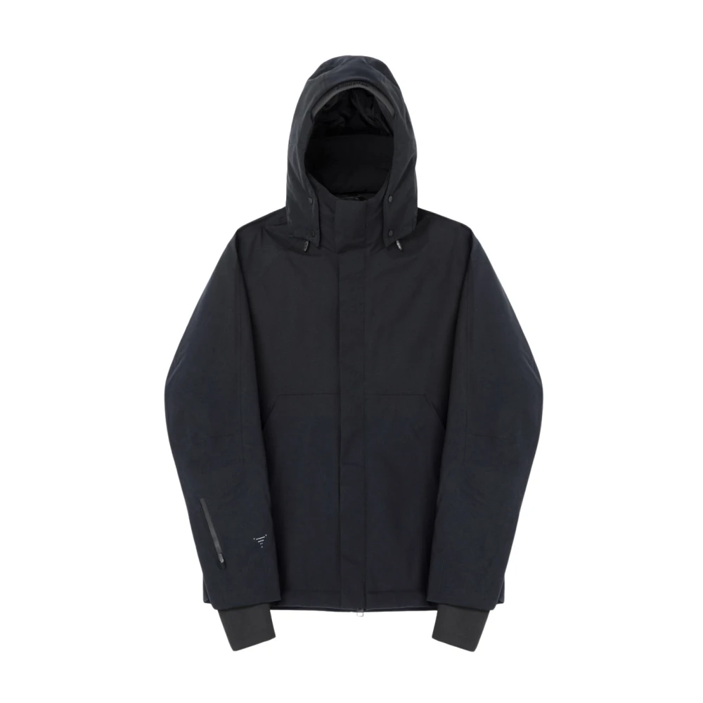 Krakatau Zwarte Waterdichte Hoodie Jas Black Heren