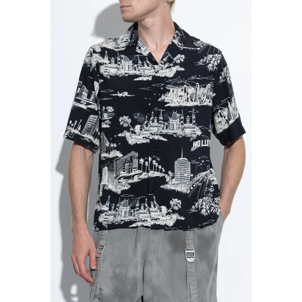 Amiri Gestreept overhemd Black Heren