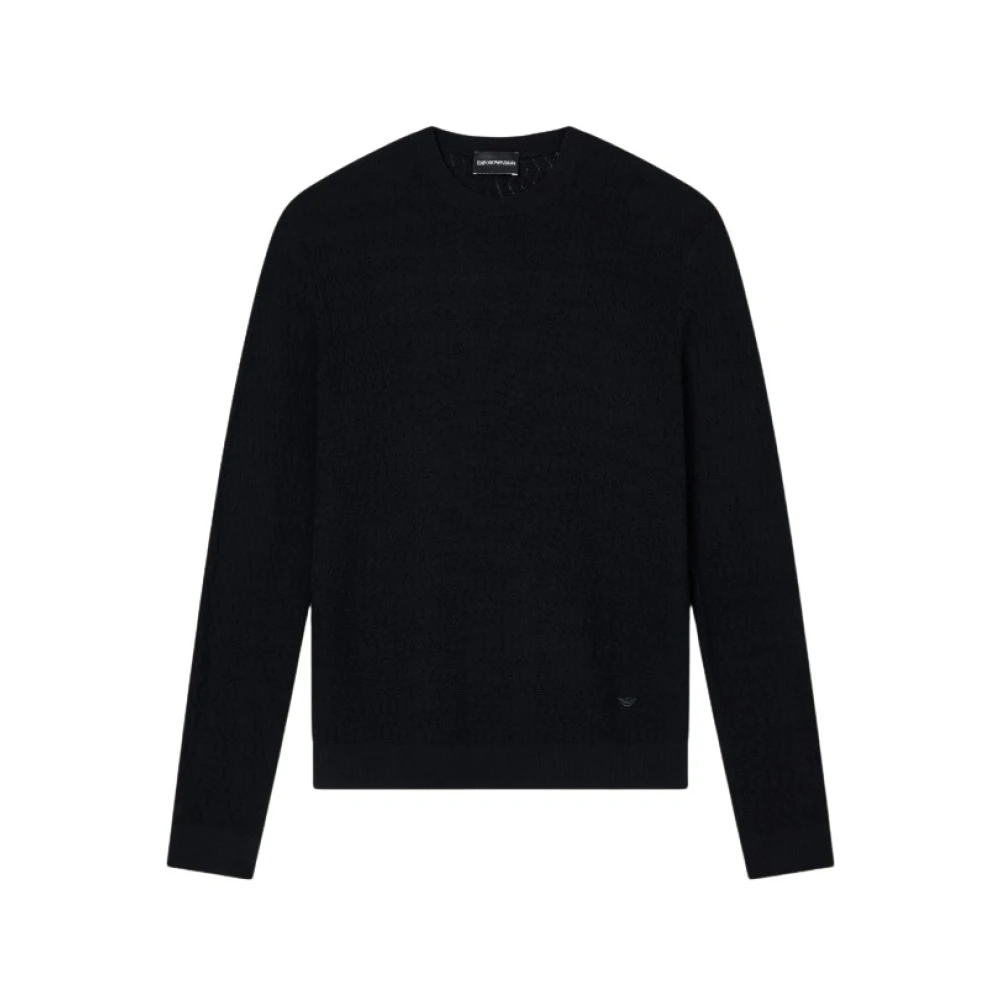 Emporio Armani Hombre Jersey De Lana Virgen Con Diseño Jacquard En Relieve