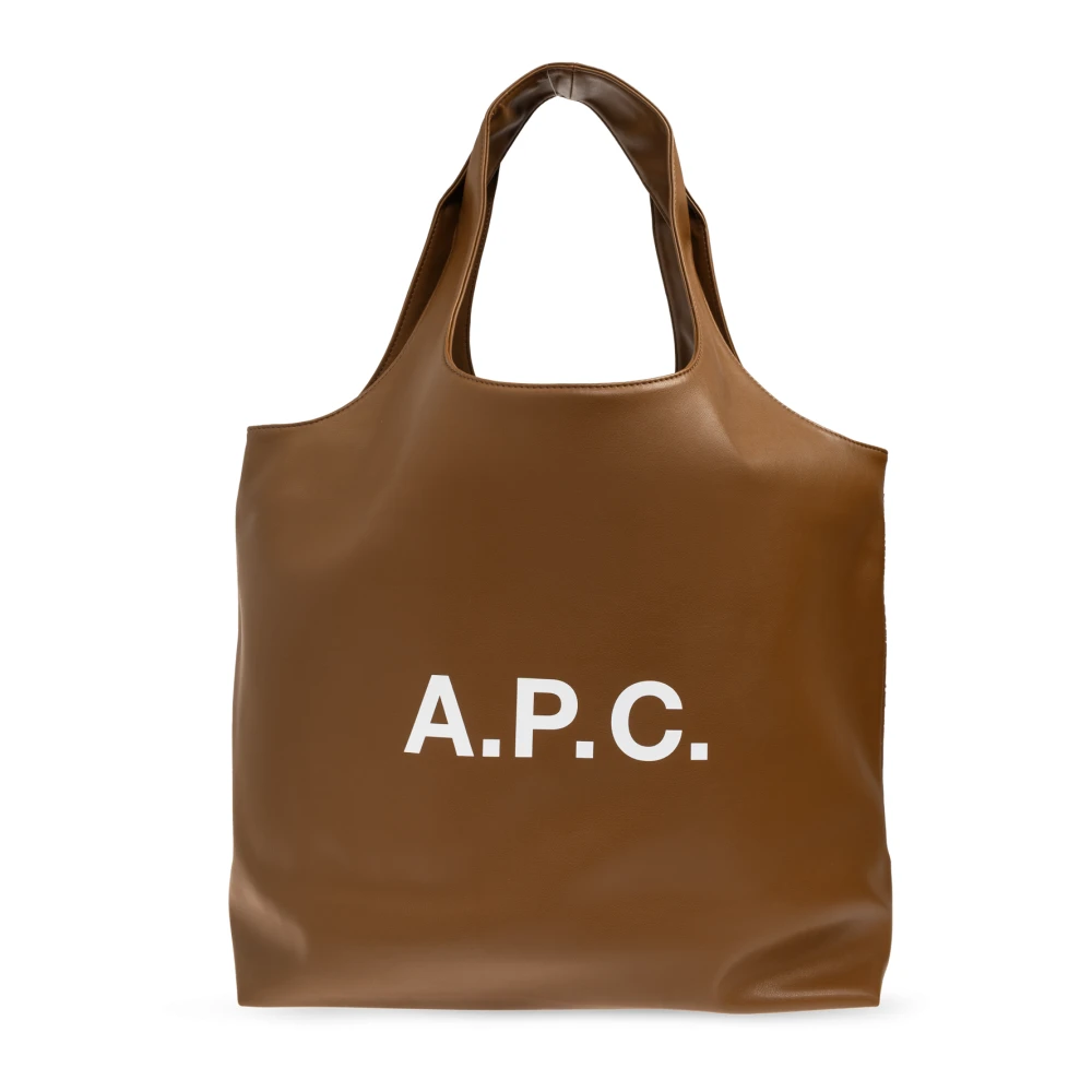 A.p.c. Unisex Brun Väskor One Size, Polyester, Ninon Shopper Bag