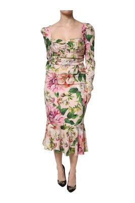 floral-print-midi-dress-mermaid-hemline
