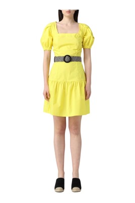 yellow-tiered-mini-dress-puff-sleeves