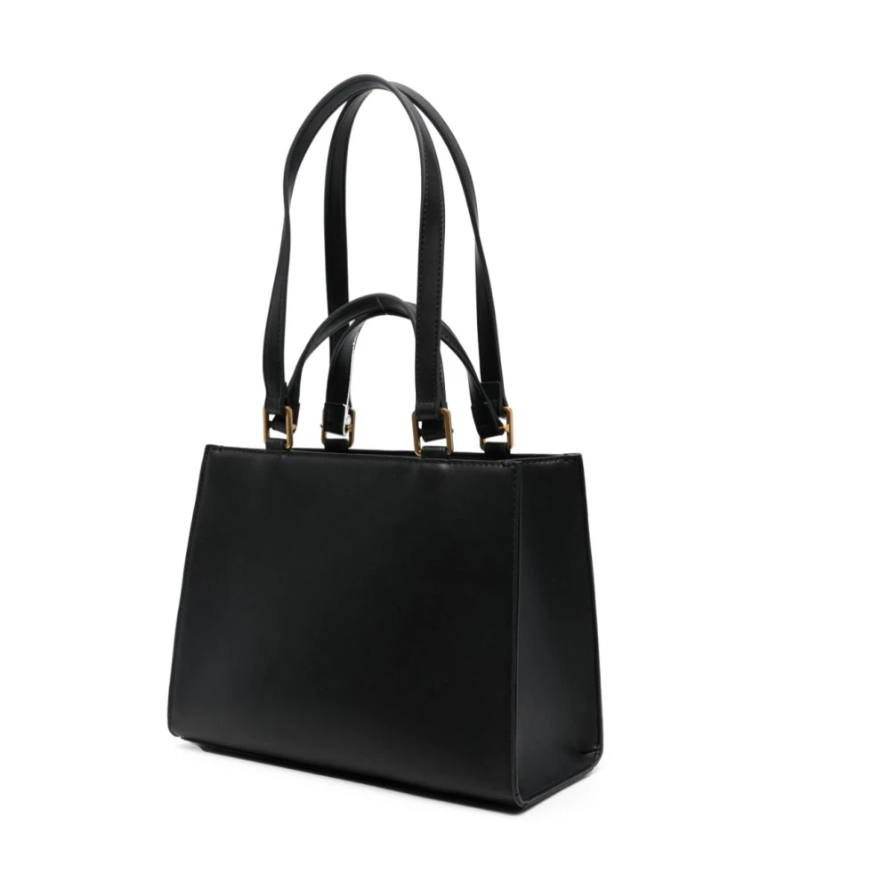 Liu Jo Zwarte Faux Leren Tote Tas Black Dames