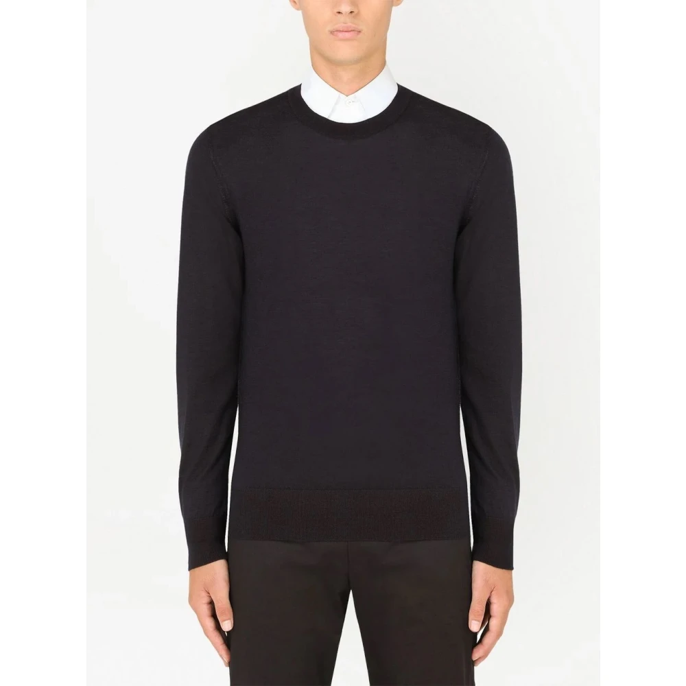 Dolce & Gabbana Lichte Crewneck Grijze Trui Gray Heren