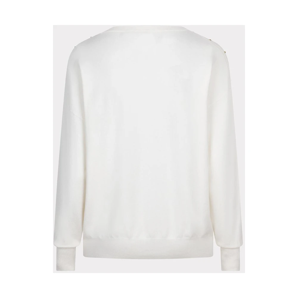 Esqualo Oversized Basic Gebreide Trui Off White Dames