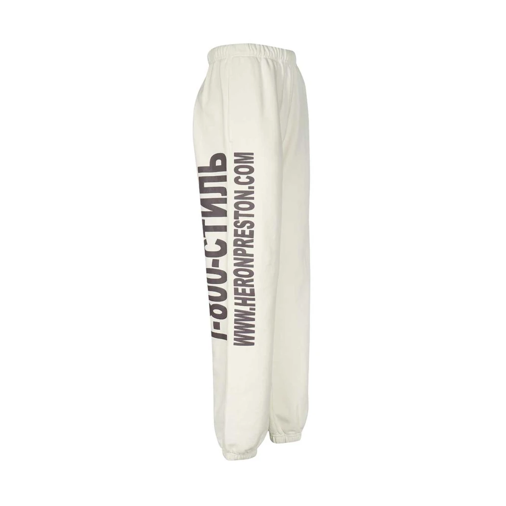 Heron Preston Katoenen Logo Sweatpants White Dames