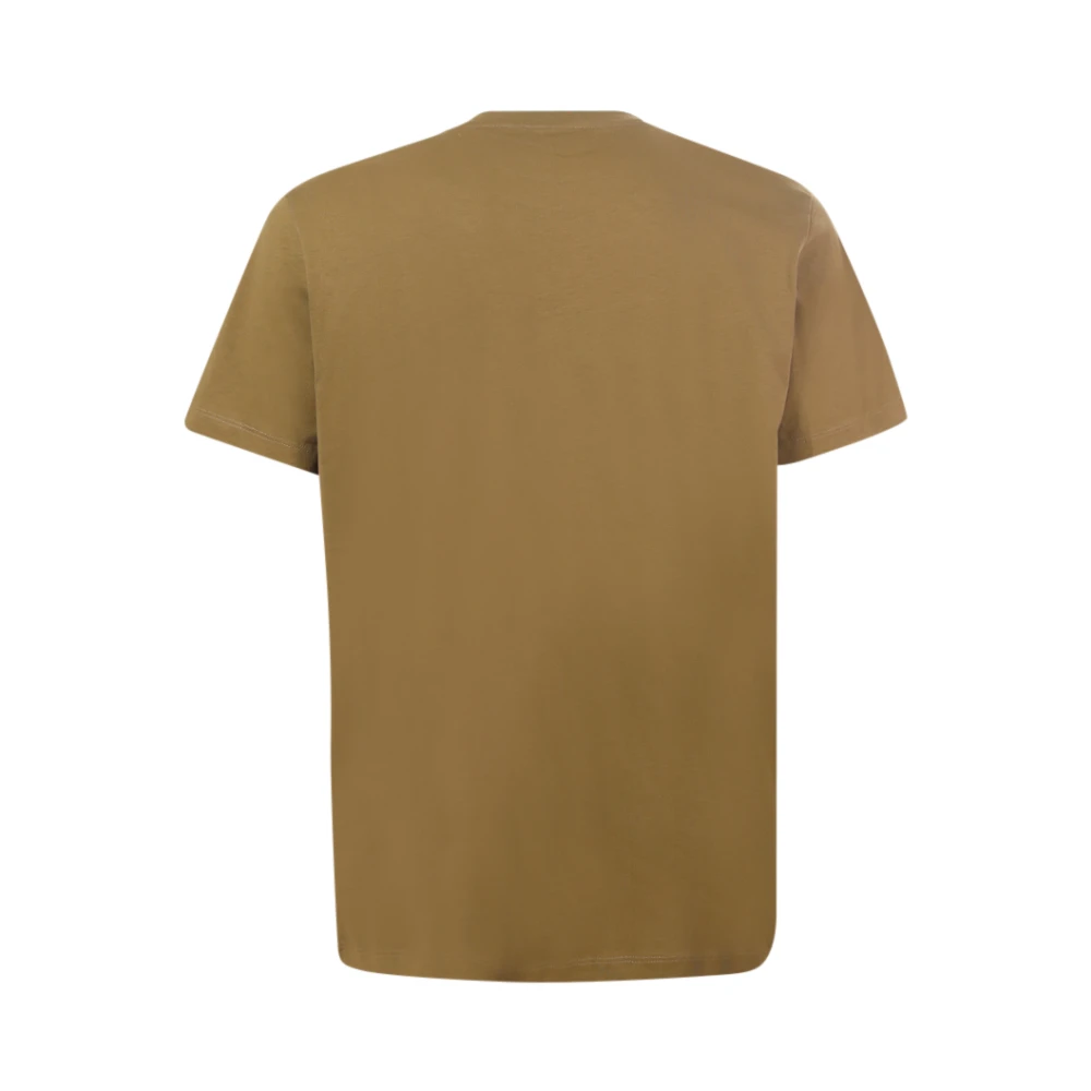 Dondup Militaire Crew-neck T-shirt met Logo Green Heren