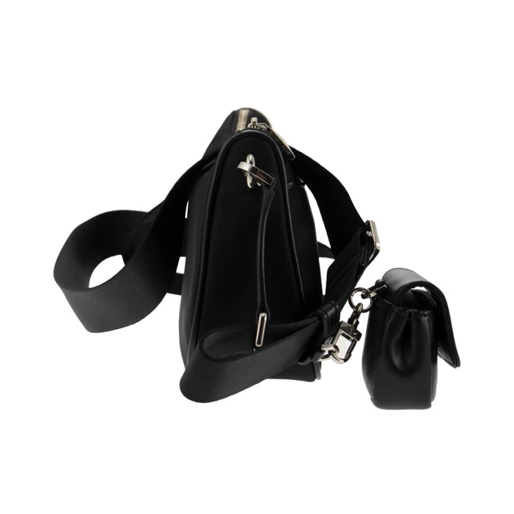Michael Kors Jet Set Medium Nylon Crossbody Bag Black Dames