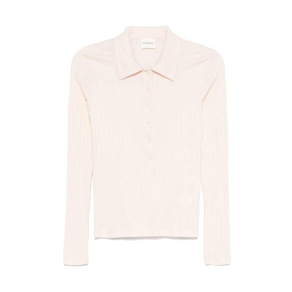 Closed Blush Beige Button-Up Sweater Beige Dames