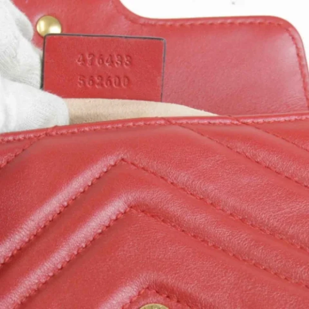 Gucci Vintage Pre-owned Leather gucci-bags Red Dames