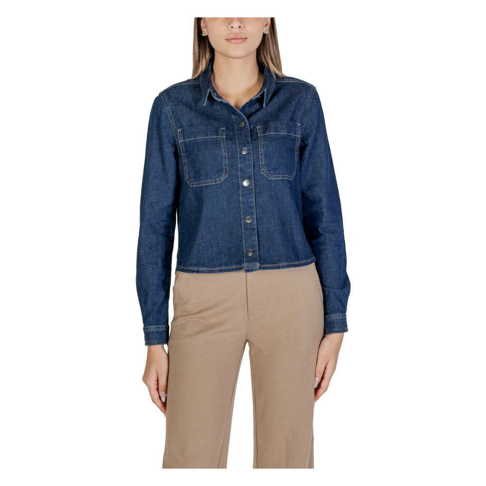 Street One Herfst Winter Dames Katoenen Overhemden Collectie Blue Dames