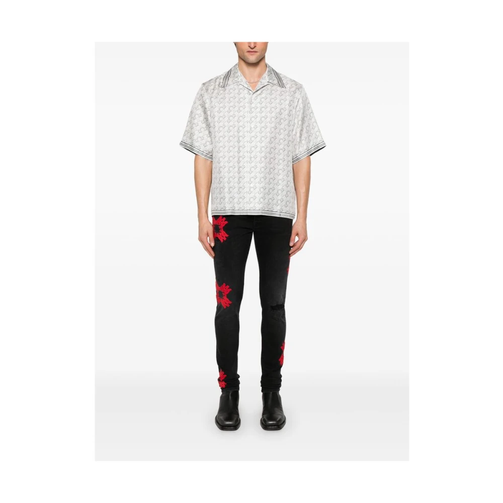 Amiri Zwarte Klassieke Knoopsluiting Jeans Black Heren