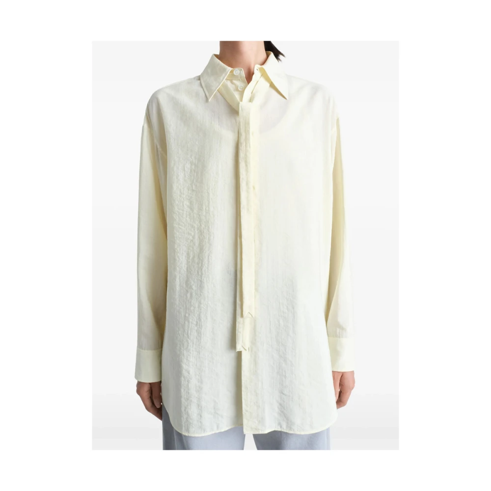 Lemaire Witte Klassieke Knopen Blouse White Dames