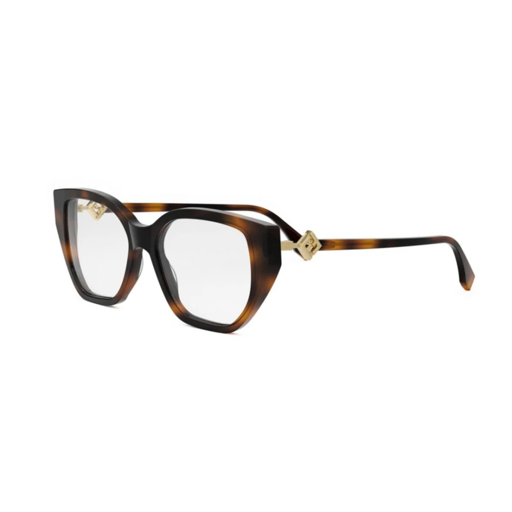 Fendi Unisex Brown Glasses, 53 Mm, Ff Diamonds Optical Frame