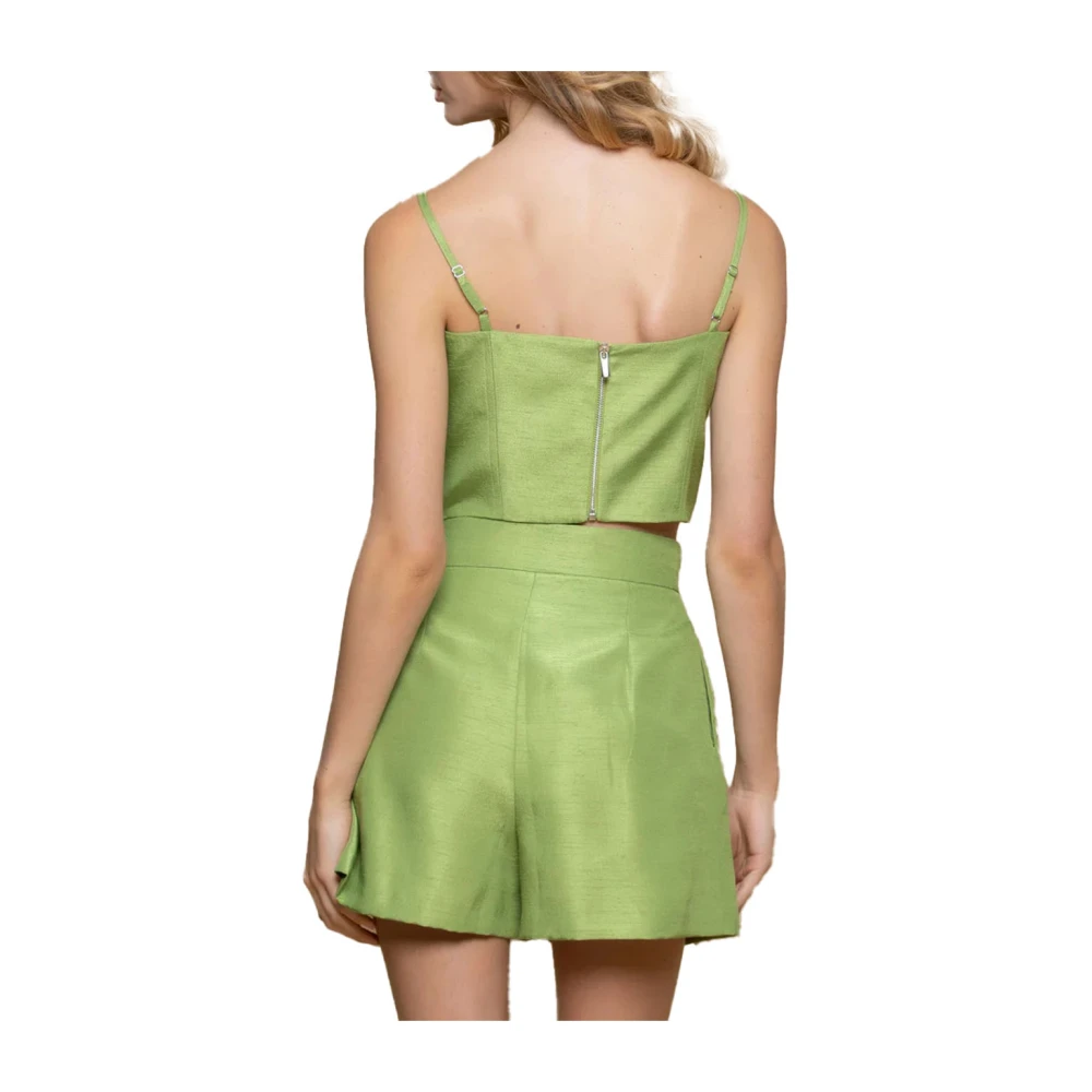 Kocca Korte Polyester Bustier Top Green Dames