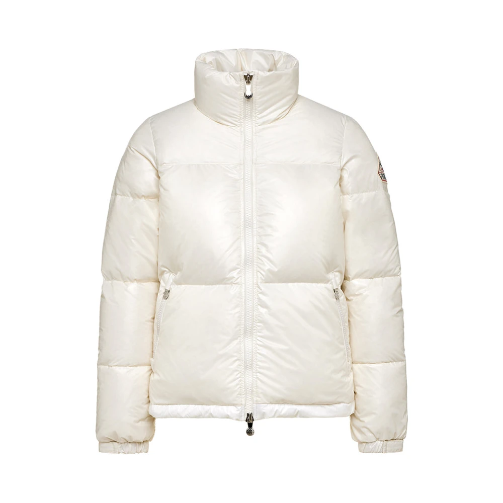 Pyrenex Kort Glänsande Dunjacka för Kvinnor Beige, Dam