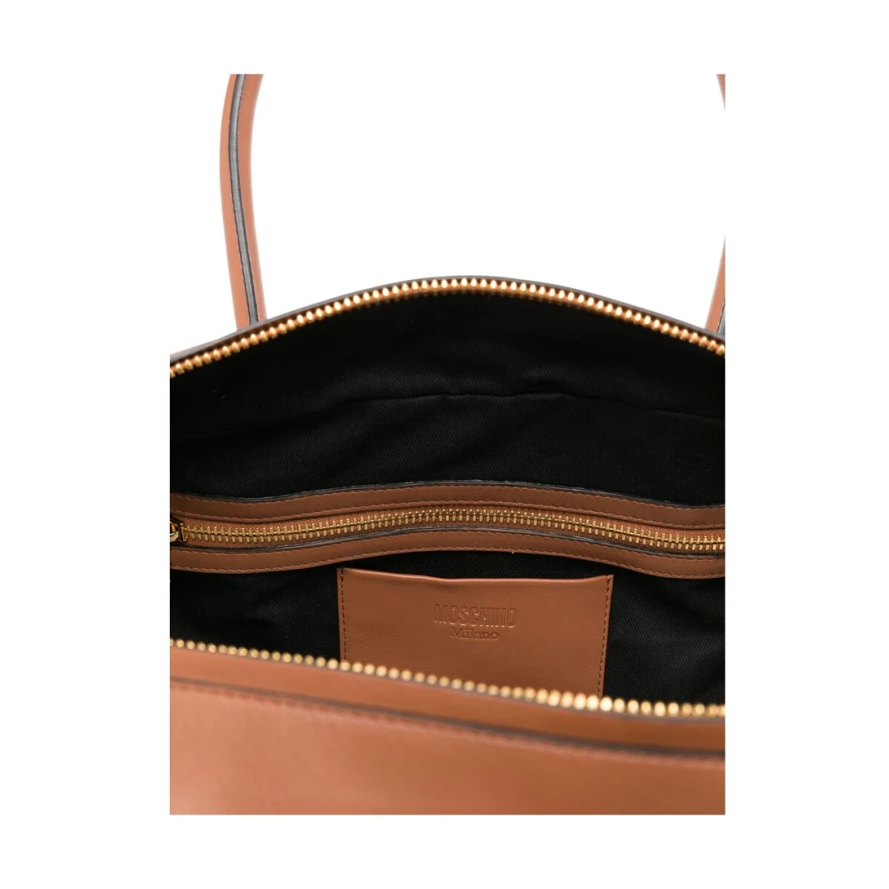 Moschino Bruine Schoudertas met Toprits Brown Dames