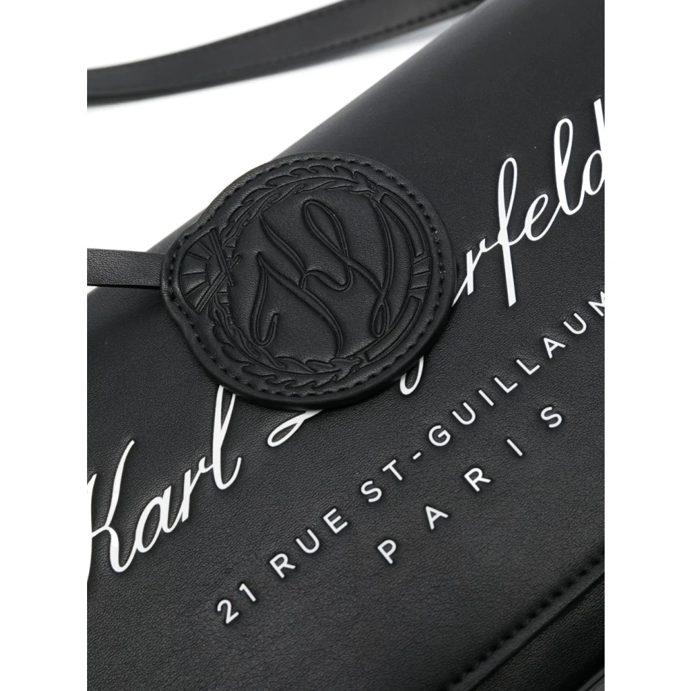 Karl Lagerfeld Zwarte Logo Bandolera Hotel Black Dames