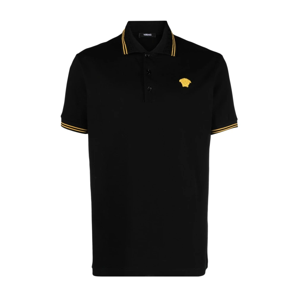 Versace Zwarte T-shirts en Polos Black Heren