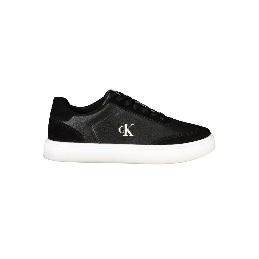 Calvin Klein Men's Black Leather Sneaker