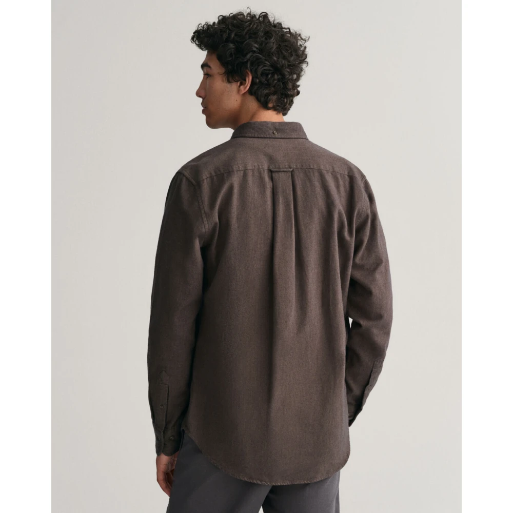 Gant Chevron Flanellen Overhemd Brown Heren