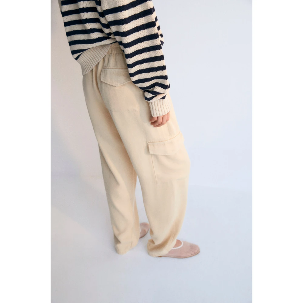 The New Society Chios Woman Cargo Pant Beige Dames
