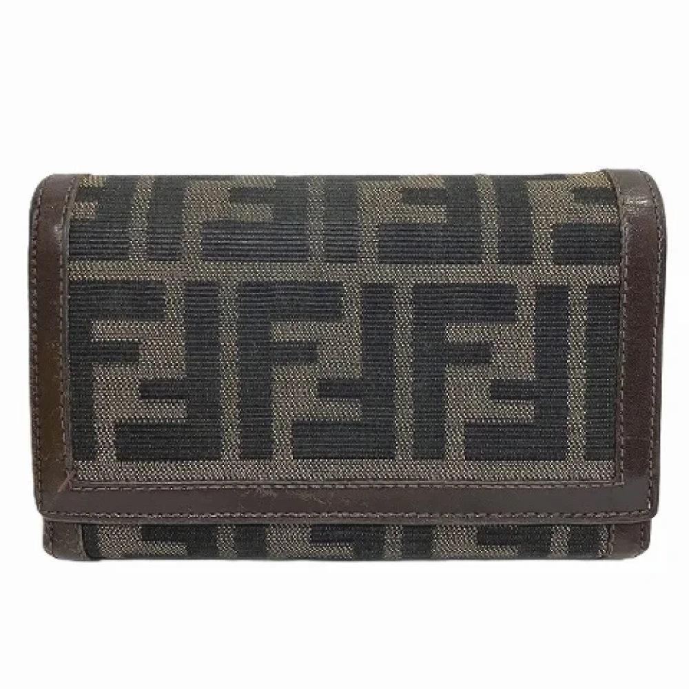 Fendi Vintage Pre-owned Canvas wallets Brown Dames