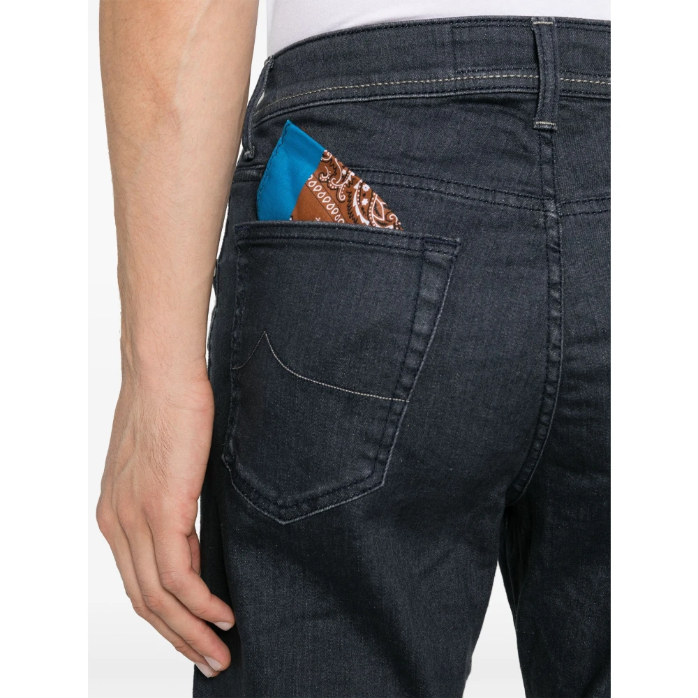Jacob Cohën Met de hand gemaakte Japanse stof jeans Blue Heren
