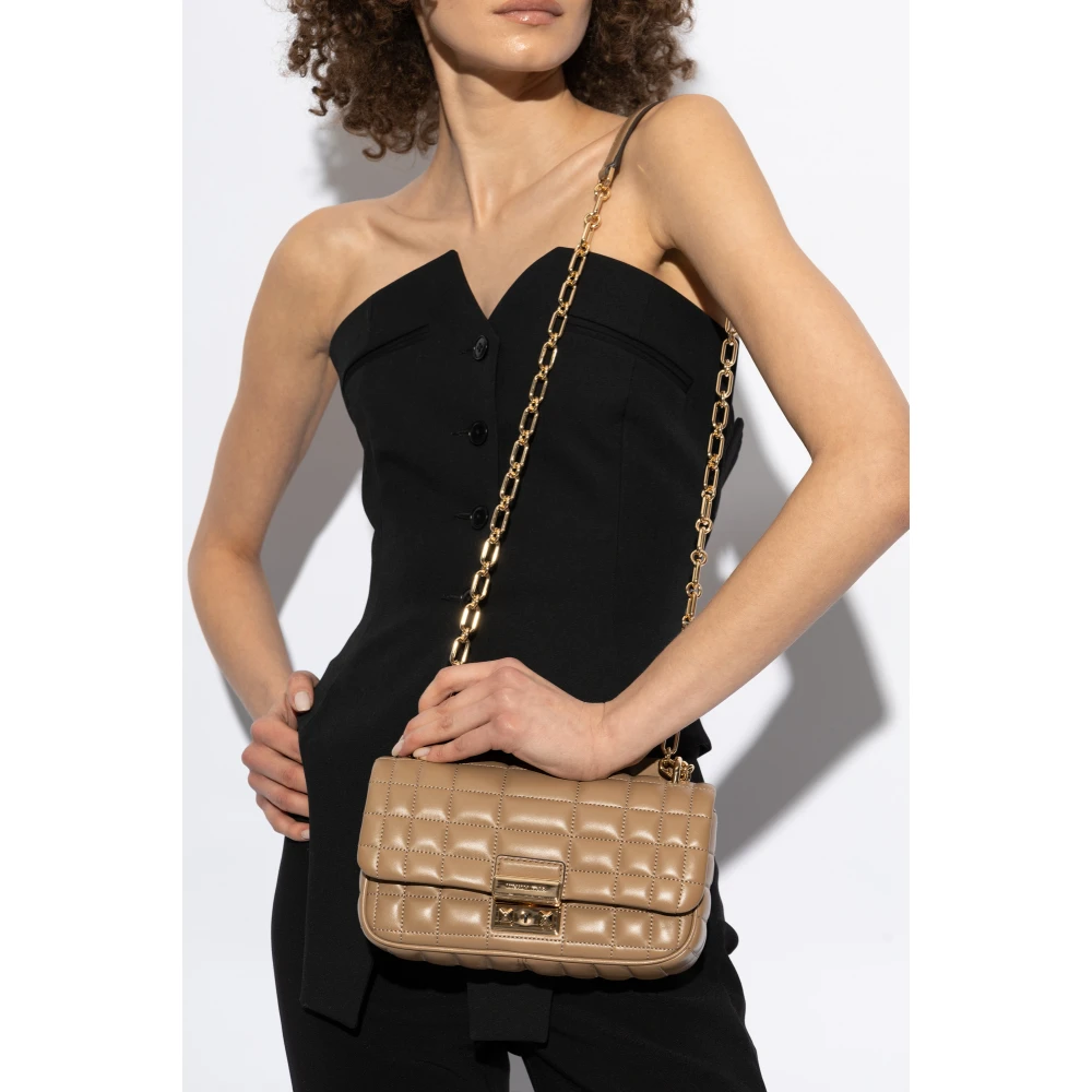 Michael Kors Tribeca Schoudertas Beige Dames