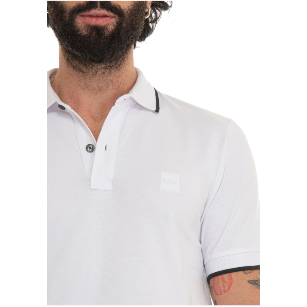 Hugo Boss Polo Korte Mouw White Heren