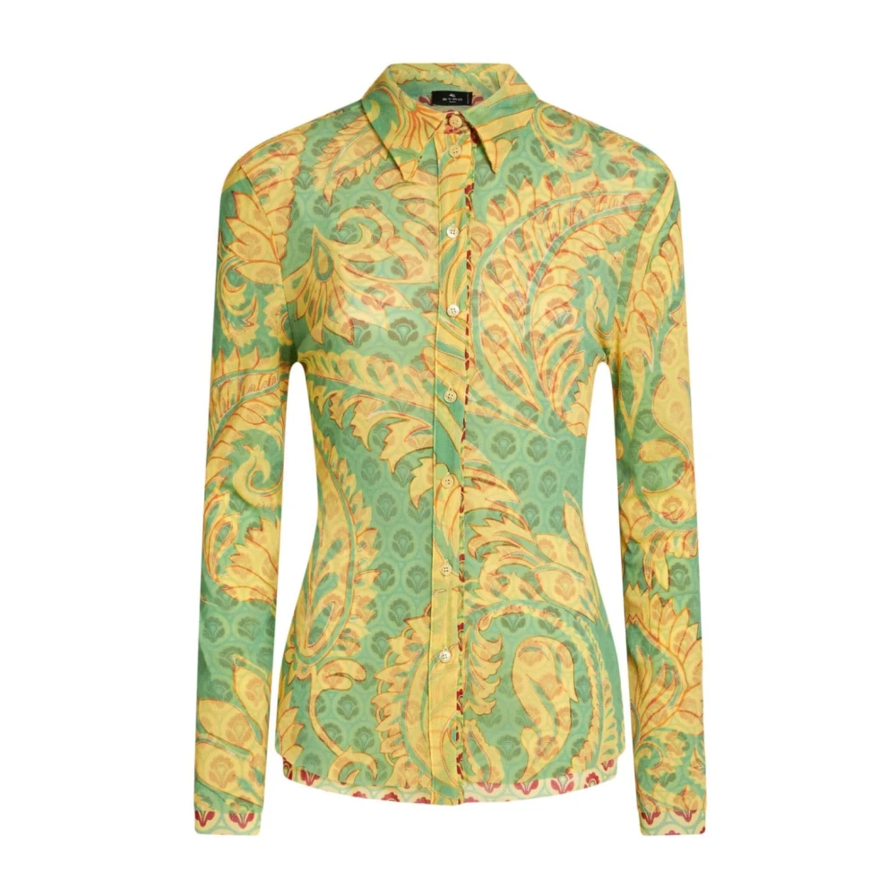 ETRO Abstract Patroon Bedrukte Tule Shirt Multicolor Dames
