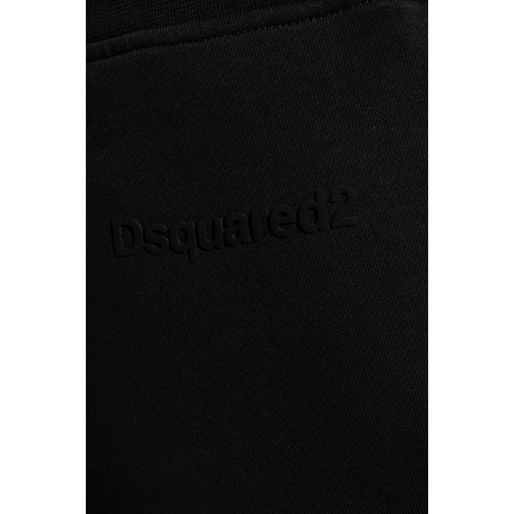 Dsquared2 Shorts met bedrukt logo Black Heren