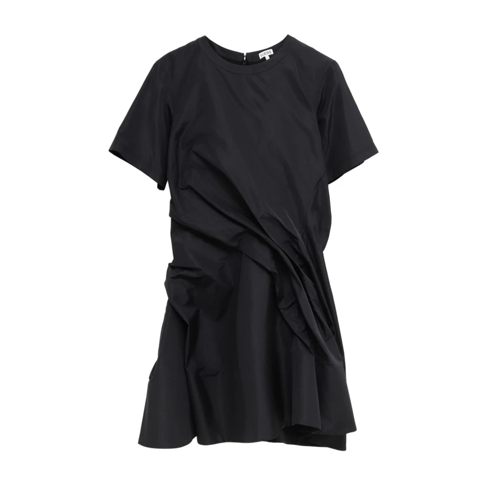 Loewe Women's Black Silk Blend Twisted Mini Dress