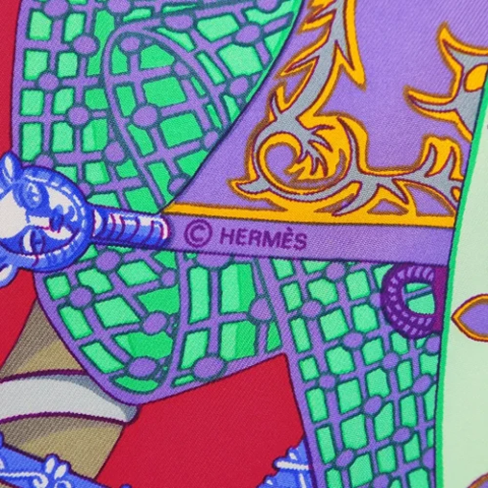 Hermès Vintage Tweedehands Multicolor Zijden Hermès Sjaal Multicolor Dames