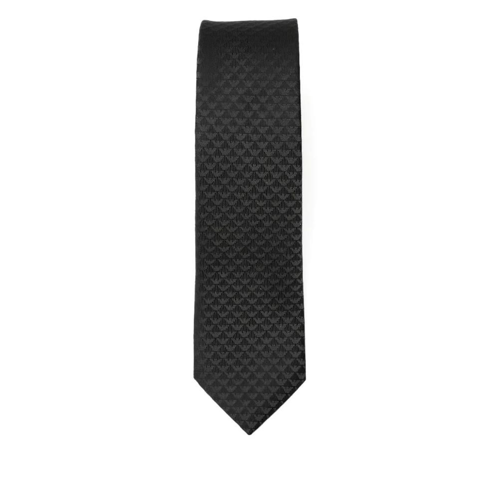 Emporio Armani Men's Black Ties, One Size, Silk Tie