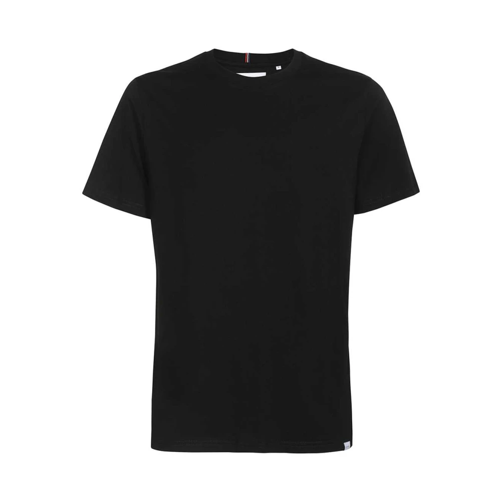 Les Deux Katoenen Crew-neck T-shirt met Tricolor Detail Black Heren