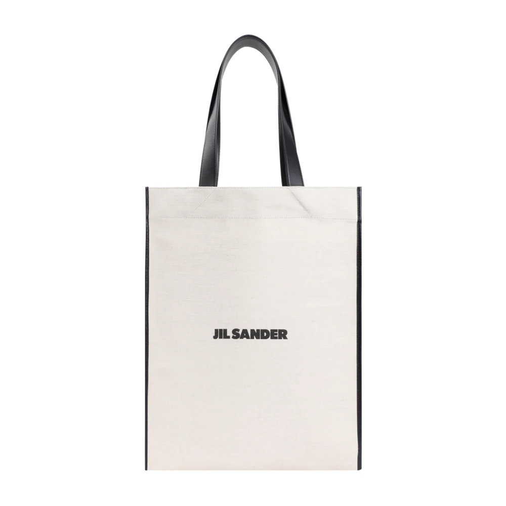 Jil Sander Men's White Shopping Bags, One Size, Flat Shopper Medium