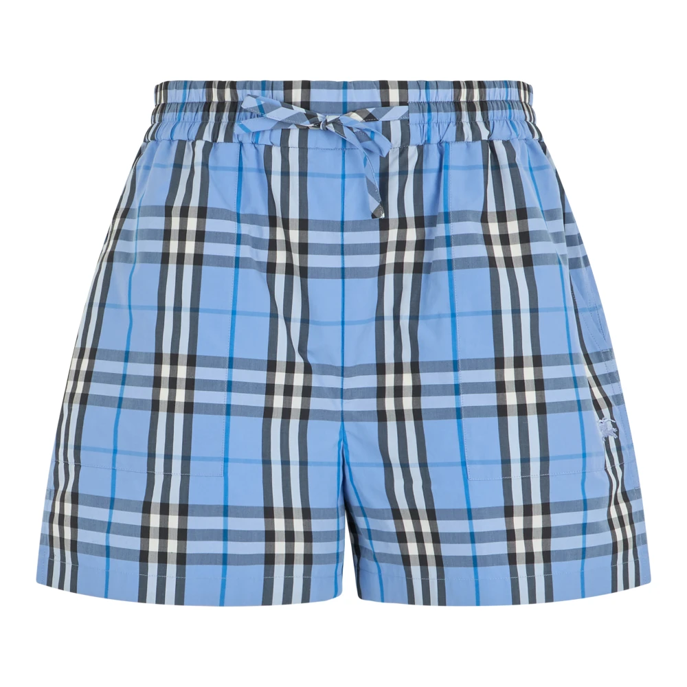 Burberry Femme Bleu - Shorts À Carreaux - Shorts - Taille: 34 Fr